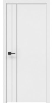 Межкомнатная дверь Dorsum 10.2 эмалит серый, алюминиевая кромка — 0517