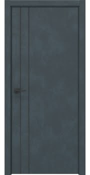 Межкомнатная дверь Dorsum 10.2 экошпон бетон графит, алюминиевая кромка — 511