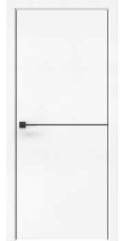 Межкомнатная дверь Dorsum 11.1 эмалит белый, алюминиевая кромка — 523