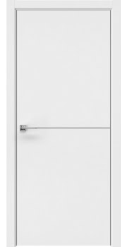 Дверь межкомнатная, Dorsum 11.1 (эмалит серый, алюминиевая кромка с 2 сторон)
