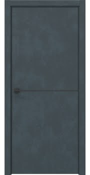 Дверь межкомнатная, Dorsum 11.1 (экошпон бетон графит, алюминиевая кромка с 2 сторон)
