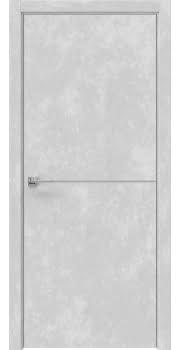 Комнатная дверь Dorsum 11.1 (экошпон бетон серый, алюминиевая кромка с 2 сторон)