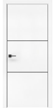 Межкомнатная дверь Dorsum 11.2 эмалит белый, алюминиевая кромка — 0600
