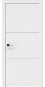 Межкомнатная дверь Dorsum 11.2 эмалит серый, алюминиевая кромка — 0598