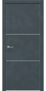 Дверь Dorsum 11.2 (экошпон бетон графит, алюминиевая кромка с 2 сторон)