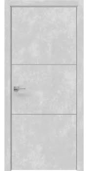 Межкомнатная дверь Dorsum 11.2 экошпон бетон серый, алюминиевая кромка — 0603