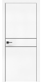 Комнатная дверь Dorsum 12.2 (эмалит белый, алюминиевая кромка с 2 сторон)