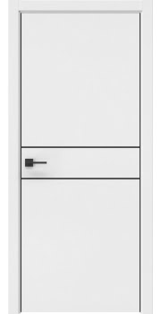 Межкомнатная дверь Dorsum 12.2 эмалит серый, алюминиевая кромка — 767