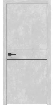 Межкомнатная дверь Dorsum 12.2 экошпон бетон серый, алюминиевая кромка — 763