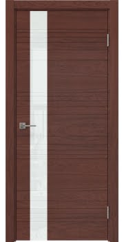 Комнатная дверь Dorsum 2.1HF (шпон красное дерево, остекленная)