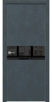 Межкомнатная дверь Dorsum 9.1 экошпон бетон графит, лакобель черный — 591