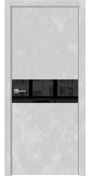Межкомнатная дверь Dorsum 9.1 экошпон бетон серый, лакобель черный — 0593