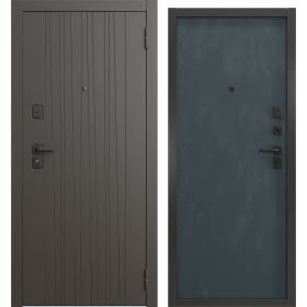 Входная дверь  Н-184/Гладкая люкс (антрацит / бетон графит)