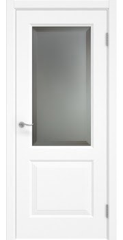Межкомнатная дверь Lacuna 11.2 эмаль белая, матовое стекло — 1329