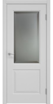 Межкомнатная дверь Lacuna 11.2 эмаль RAL 7047, матовое стекло — 1323