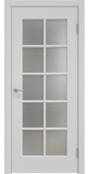 Дверь Lacuna 5.10 (эмаль RAL 7047, со стеклом)