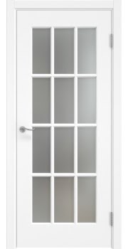 Межкомнатная дверь, Lacuna 5.12 (эмаль белая, остекленная)