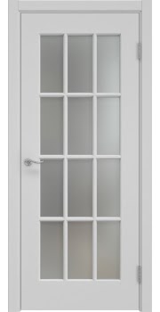 Межкомнатная дверь, Lacuna 5.12 (эмаль RAL 7047, со стеклом)