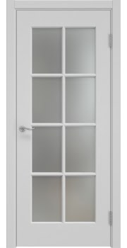 Межкомнатная дверь, Lacuna 5.8 (эмаль RAL 7047, со стеклом)