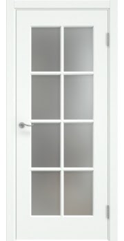 Дверь межкомнатная, Lacuna 5.8 (эмаль RAL 9003, остекленная)