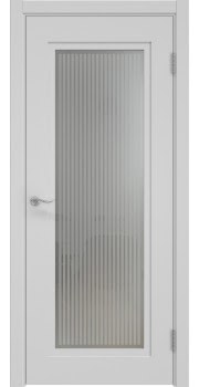 Межкомнатная дверь МДФ, Lacuna 9.1 (эмаль RAL 7047, остекленная)