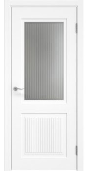 Дверь межкомнатная, Lacuna 9.2 (эмаль белая, остекленная)
