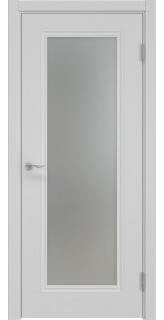 Межкомнатная дверь Lacuna Skin 8.1 эмаль RAL 7047, матовое стекло — 0423