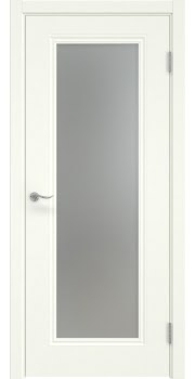 Дверь межкомнатная, Lacuna Skin 8.1 (эмаль слоновая кость, со стеклом)