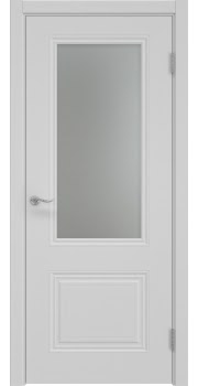 Межкомнатная дверь Lacuna Skin 8.2 эмаль RAL 7047, матовое стекло — 431