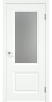 Межкомнатная дверь Lacuna Skin 8.2 эмаль RAL 9003, матовое стекло — 0433