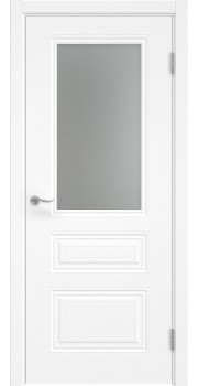 Межкомнатная дверь Lacuna Skin 8.3 эмаль белая, матовое стекло — 0445
