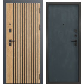 Входная дверь  Н-176/Гладкая люкс (дуб кантри темный / бетон графит)