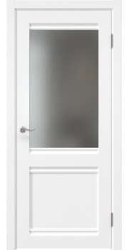 Межкомнатная дверь Tabula 2.2 экошпон белый, матовое стекло — 0468