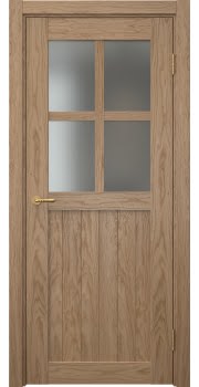 Межкомнатная дверь Vetus Loft 10.2 шпон дуб светлый, матовое стекло — 0142
