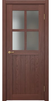 Межкомнатная дверь Vetus Loft 10.2 шпон красное дерево, матовое стекло — 146