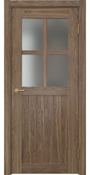 Межкомнатная дверь Vetus Loft 10.2 шпон американский орех, матовое стекло — 0148