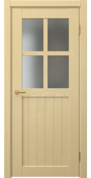 Межкомнатная дверь Vetus Loft 10.2 эмаль RAL 1001 по шпону ясеня, матовое стекло — 0150