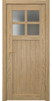 Межкомнатная дверь Vetus Loft 11.2 натуральный шпон дуба, матовое стекло — 170