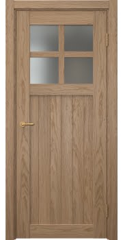 Дверь межкомнатная, Vetus Loft 11.2 (шпон дуб светлый, со стеклом)