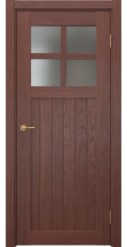 Межкомнатная дверь Vetus Loft 11.2 шпон красное дерево, матовое стекло — 176