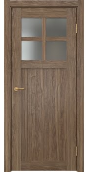 Межкомнатная дверь Vetus Loft 11.2 шпон американский орех, матовое стекло — 0178