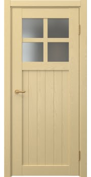 Межкомнатная дверь Vetus Loft 11.2 эмаль RAL 1001 по шпону ясеня, матовое стекло — 180