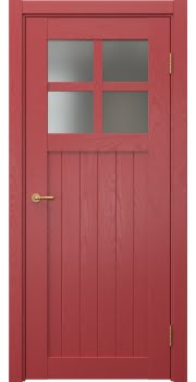 Комнатная дверь Vetus Loft 11.2 (эмаль RAL 3001 по шпону ясеня, со стеклом)