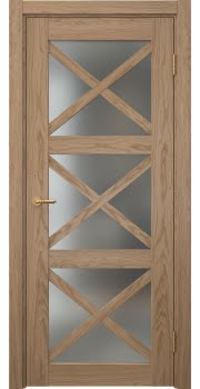 Межкомнатная дверь Vetus Loft 12.3 шпон дуб светлый, матовое стекло — 329