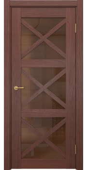 Дверь Vetus Loft 12.3 (шпон красное дерево, со стеклом)