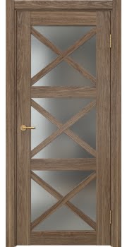 Межкомнатная дверь Vetus Loft 12.3 шпон американский орех, матовое стекло — 335