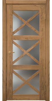 Межкомнатная дверь Vetus Loft 12.3 шпон дуб шервуд, матовое стекло — 331