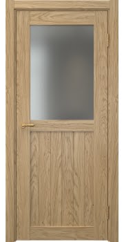 Межкомнатная дверь Vetus Loft 13.2 натуральный шпон дуба, матовое стекло — 0201