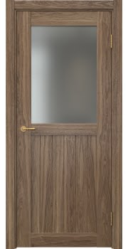 Межкомнатная дверь Vetus Loft 13.2 шпон американский орех, матовое стекло — 0213