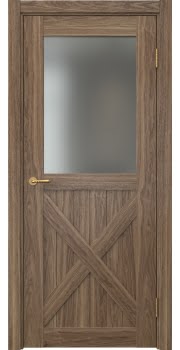 Межкомнатная дверь, Vetus Loft 7.2 (шпон американский орех, остекленная)